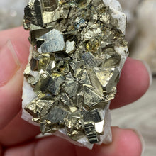 Carica l&#39;immagine nel visualizzatore di Gallery, Cubic Pyrite on Calcite #02
