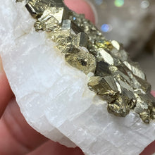 Cargar imagen en el visor de la galería, Cubic Pyrite on Calcite #02
