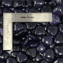 Load image into Gallery viewer, Blue Goldstone 1&quot; Hearts
