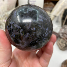 Load image into Gallery viewer, Indigo Gabbro 71mm Sphere
