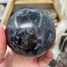 Load image into Gallery viewer, Indigo Gabbro 71mm Sphere
