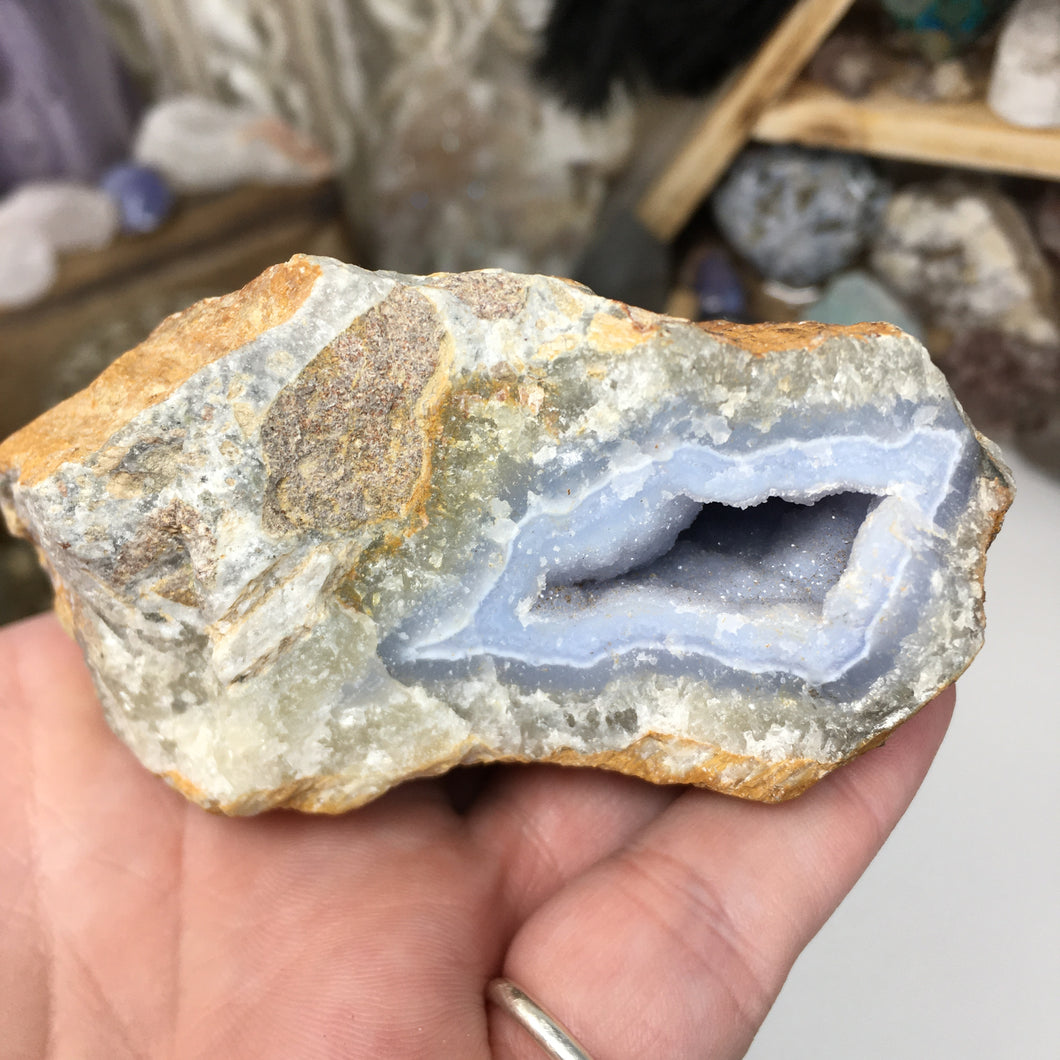 Blue Lace Agate Geode #08