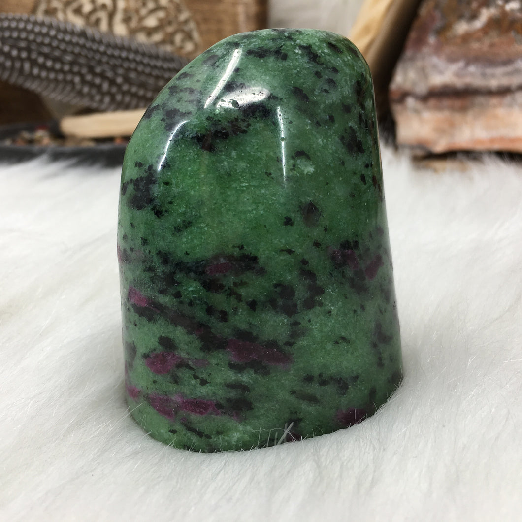 Zoisite with Ruby Freeform