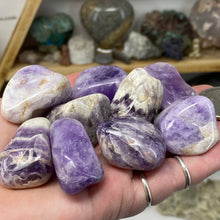 将图像加载到图库查看器中，Chevron Amethyst Large Tumbles
