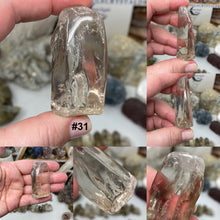 Load image into Gallery viewer, Smoky Quartz / Lodolite Lightly Tumbled Points
