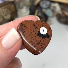 Load image into Gallery viewer, Mahogany Obsidian 1.25&quot; Heart #07
