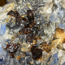 将图像加载到图库查看器中，Blue Kyanite Cluster #05 with Garnet

