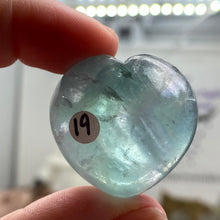 Load image into Gallery viewer, Fluorite 30mm Hearts
