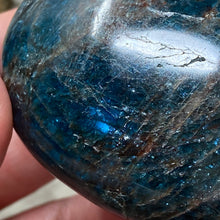 Chargez l&#39;image dans la visionneuse de la galerie, Blue Apatite Large Heart Palm Stone #01
