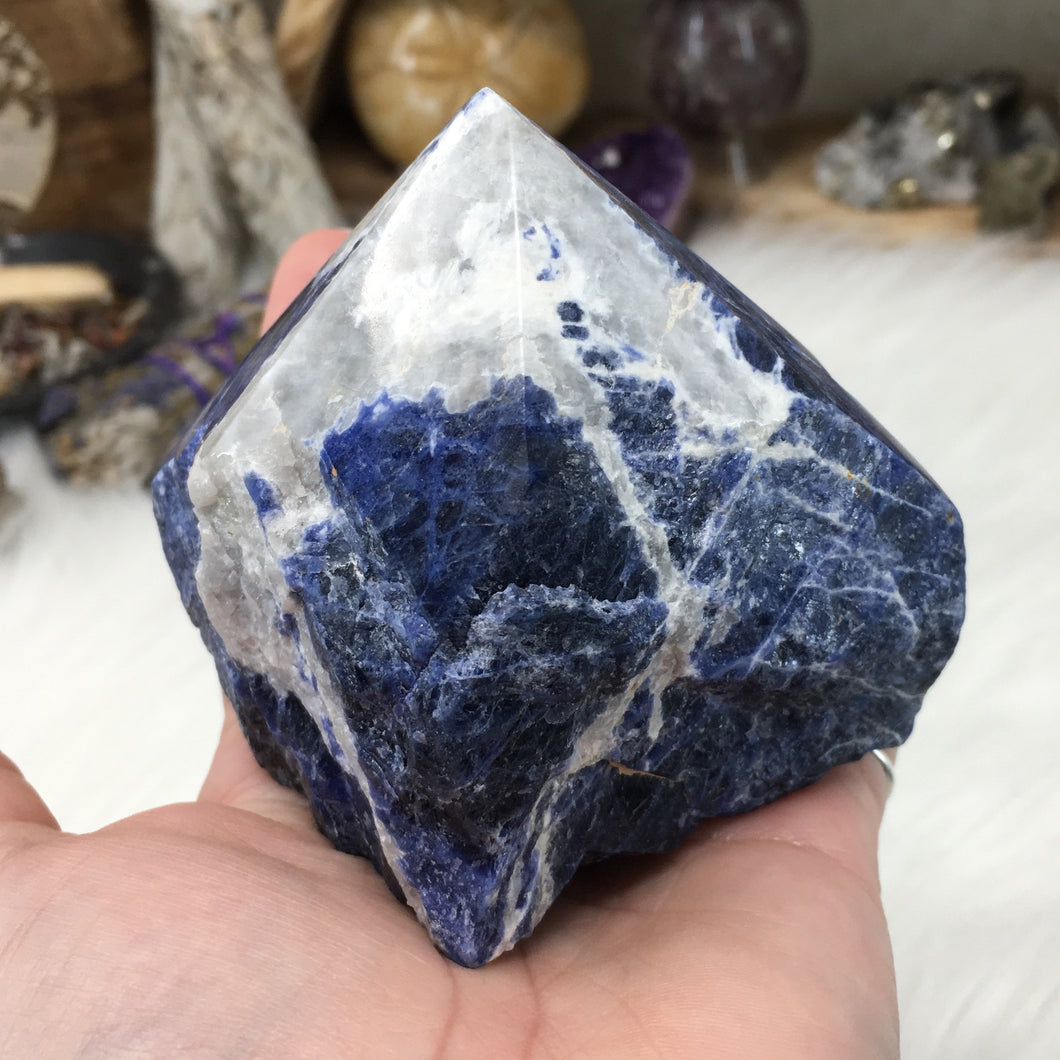 Sodalite Semi Polished Tower