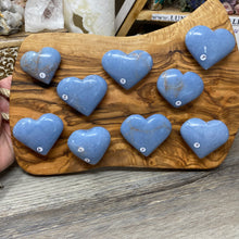 Load image into Gallery viewer, Angelite Heart Palm Stones
