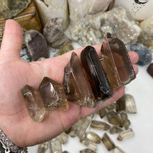 Load image into Gallery viewer, Smoky Quartz / Lodolite Lightly Tumbled Points
