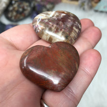 Load image into Gallery viewer, Petrified Wood Heart Set #16, 17
