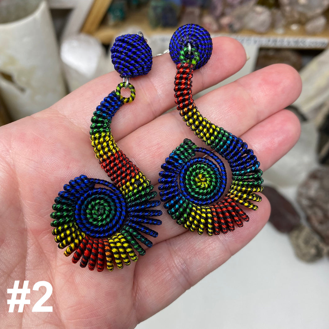 Macrame Earrings from Chiapas, Mexico