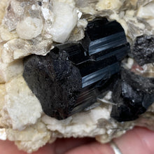 Load image into Gallery viewer, Black Tourmaline with Feldspar, Muscovite and Garnet Rough #05
