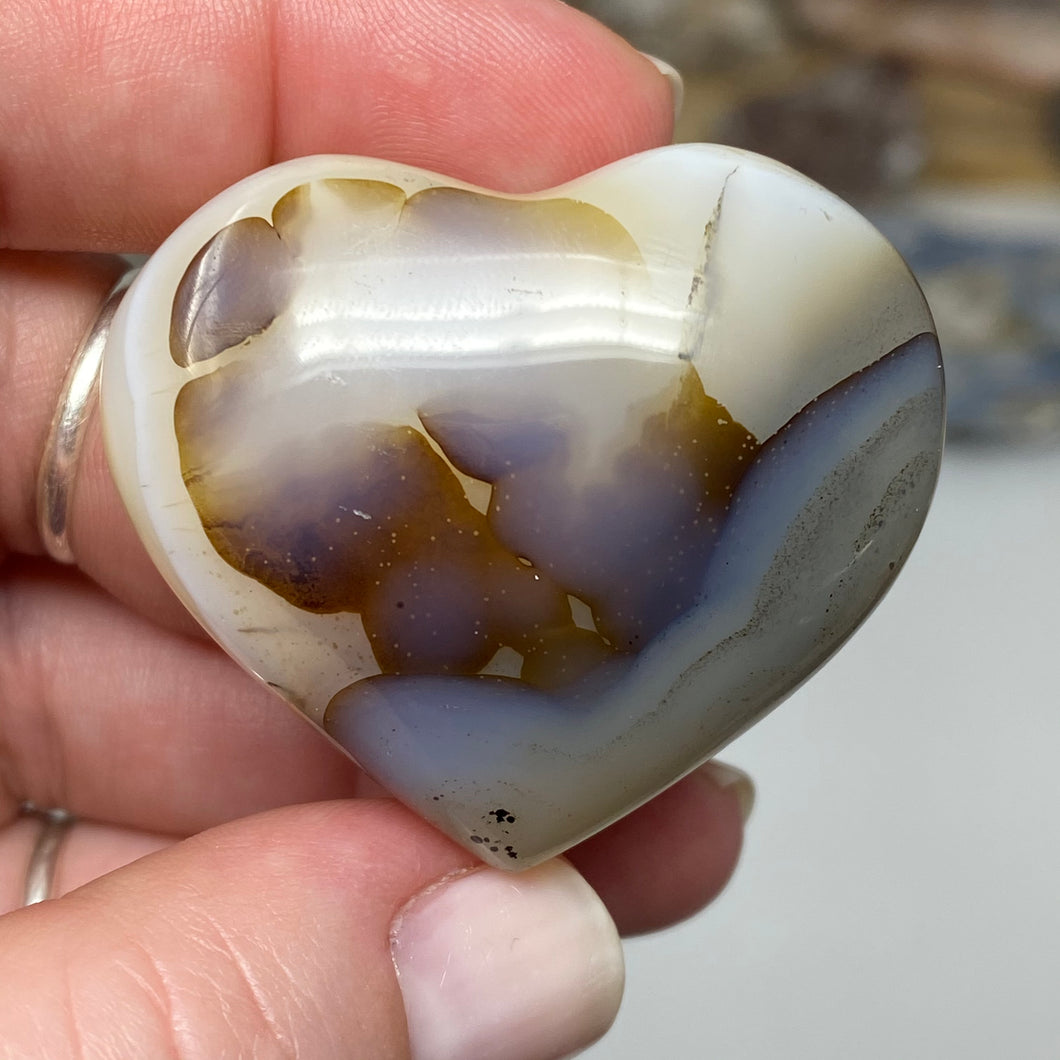 Dendritic Agate Heart #14