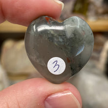 Load image into Gallery viewer, African Bloodstone 1&quot; Pocket Heart #03
