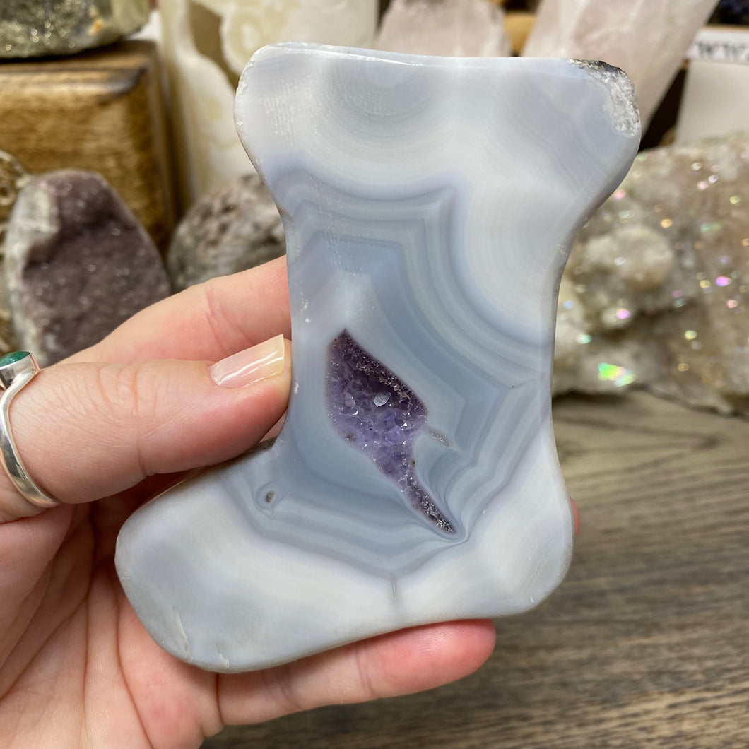 Druzy Agate Stocking #01 with Amethyst