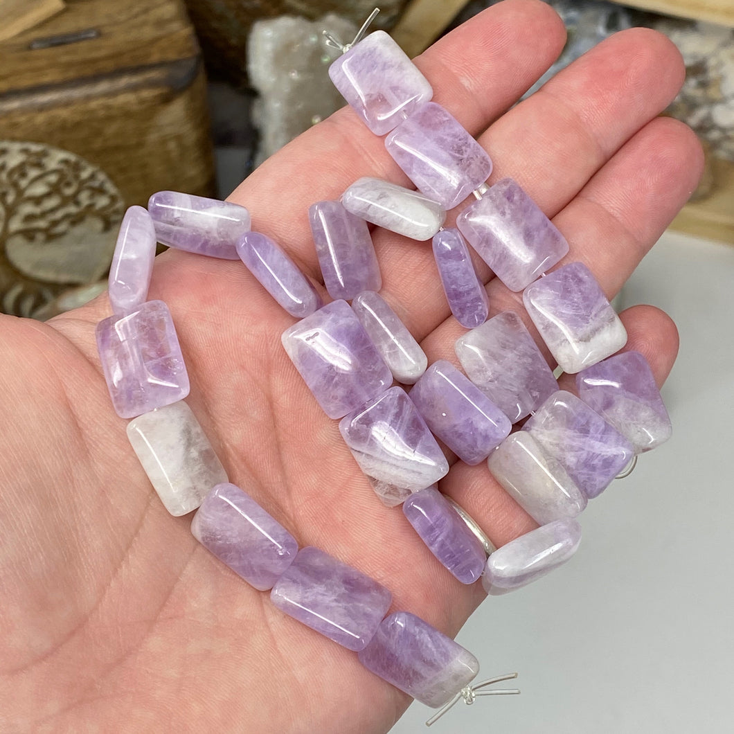 Chevron Amethyst Puffy AA Grade Beads