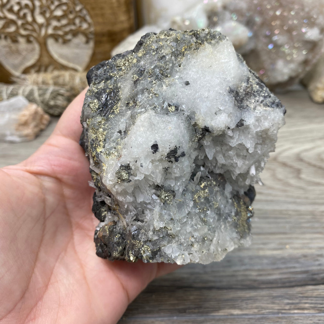 Peruvian Quartz Formation Mixed Mineral Cluster