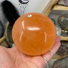 Load image into Gallery viewer, Selenite Peach Large Sphere #02
