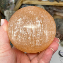 Load image into Gallery viewer, Selenite Peach Large Sphere #08
