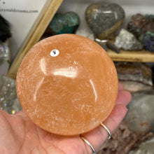 Load image into Gallery viewer, Selenite Peach Large Sphere #08
