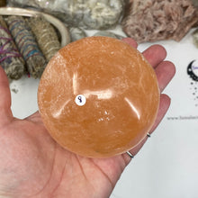 Load image into Gallery viewer, Selenite Peach Large Sphere #08
