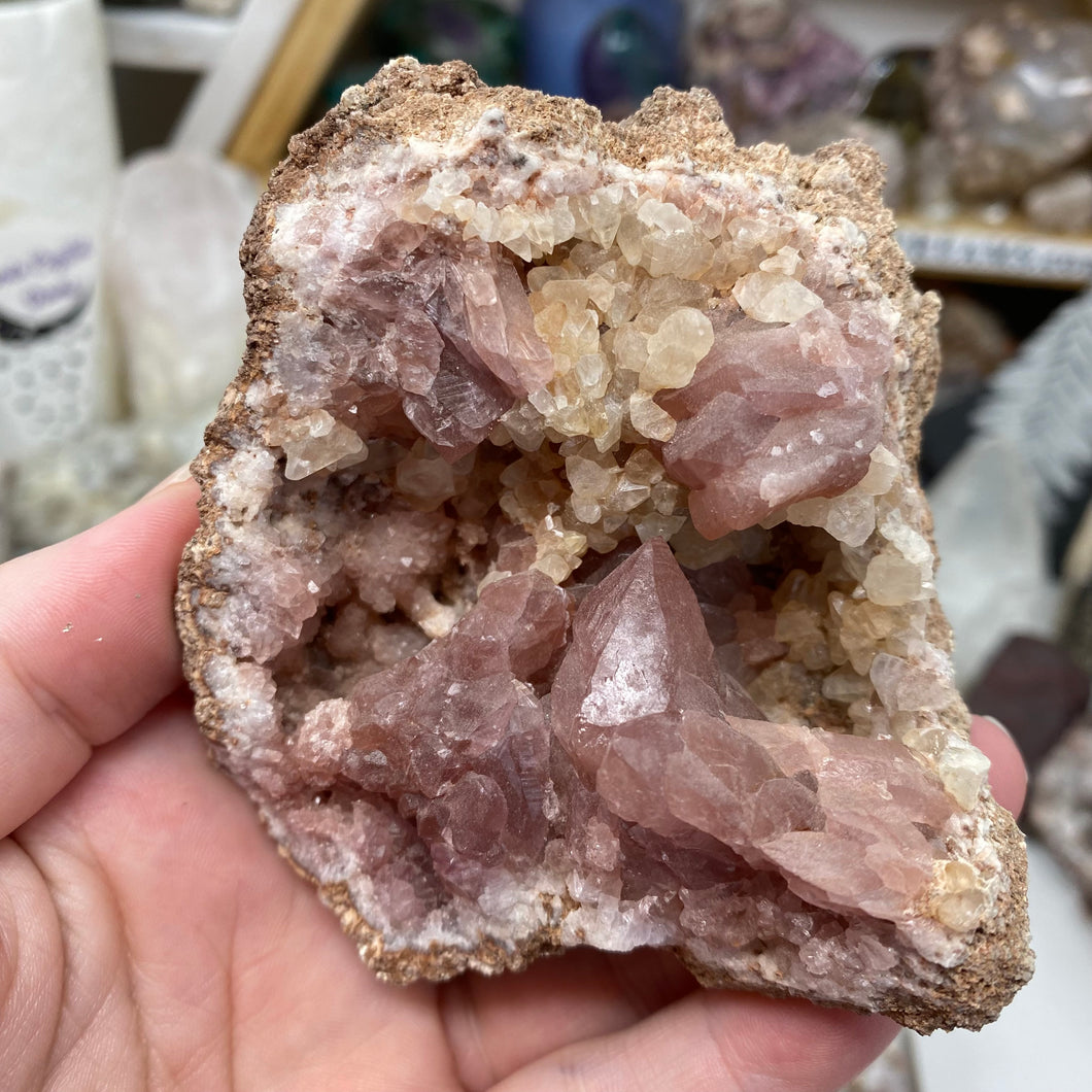 Pink Amethyst Large Geode Cluster #05