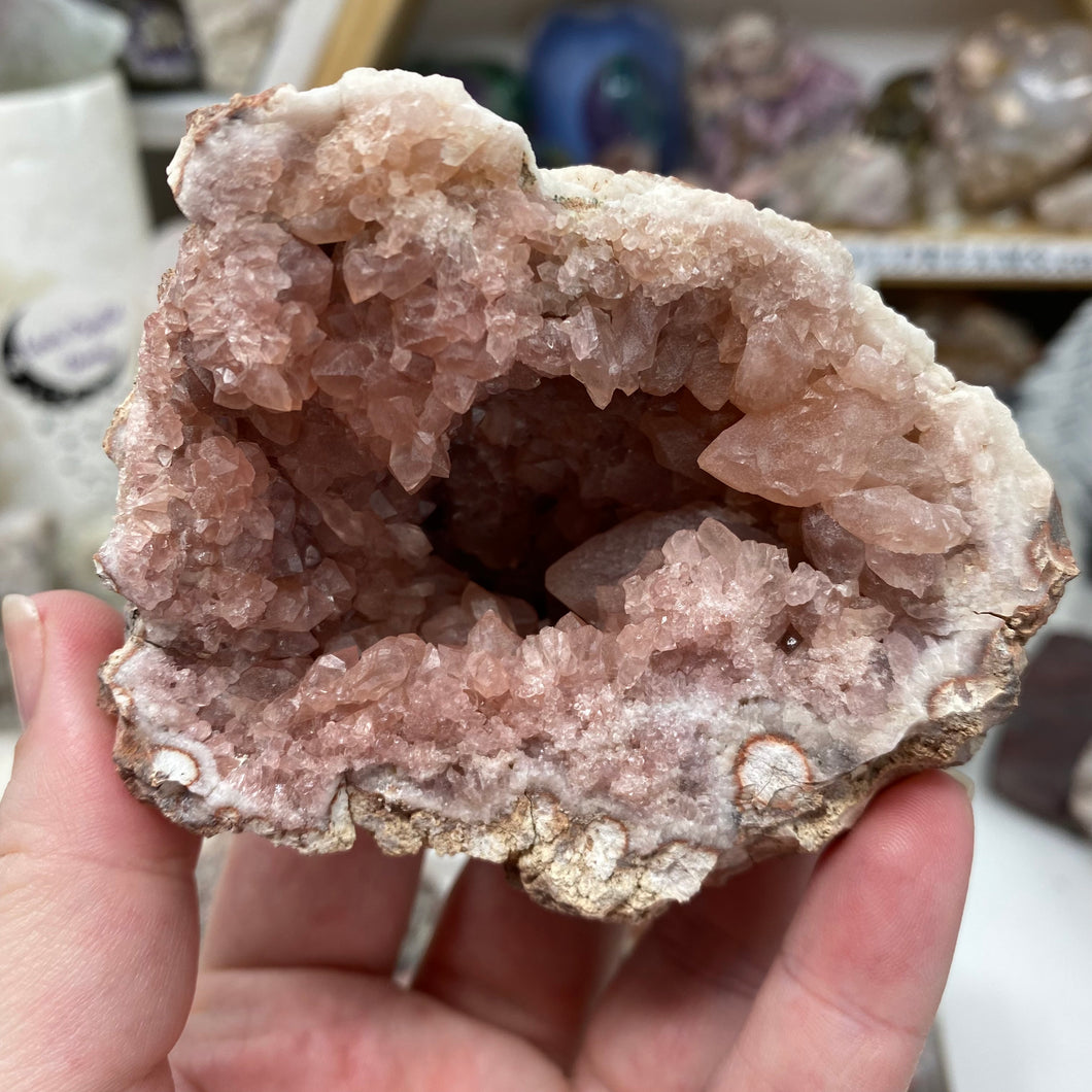 Pink Amethyst Large Geode Cluster #04