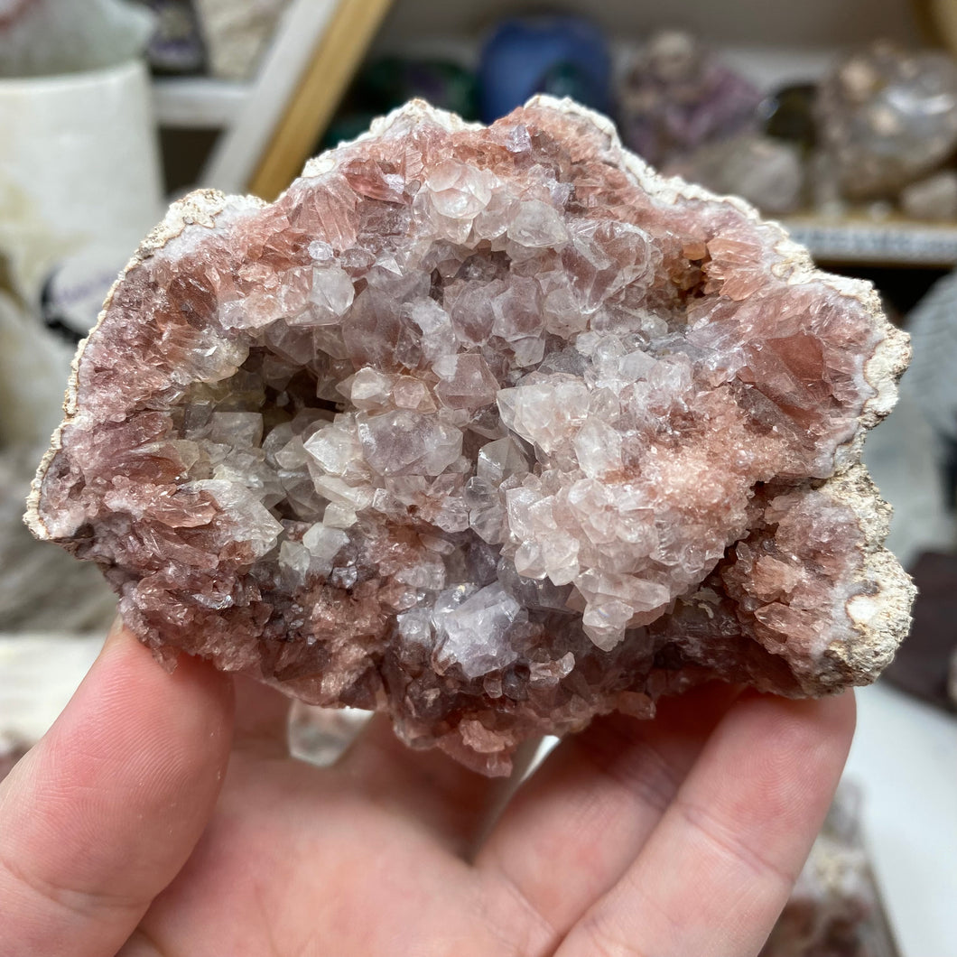Pink Amethyst Large Geode Cluster #01