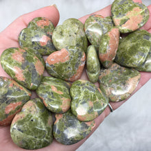 Load image into Gallery viewer, Unakite 1&quot; Hearts
