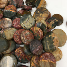 Load image into Gallery viewer, Cherry Creek Jasper 1&quot; Coin Size Pocket Stone
