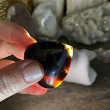Load image into Gallery viewer, Amber Puffy Heart Palm Stone #08
