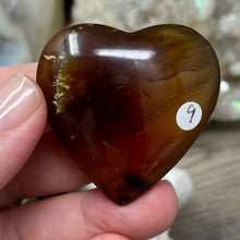 Load image into Gallery viewer, Amber Puffy Heart Palm Stone #09
