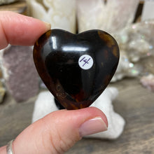Load image into Gallery viewer, Amber Puffy Heart Palm Stone #14

