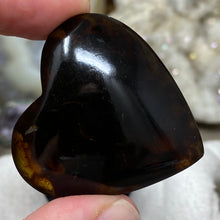 Load image into Gallery viewer, Amber Puffy Heart Palm Stone #14
