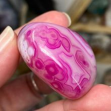 Load image into Gallery viewer, Pink Banded Agate Palm Stone #05
