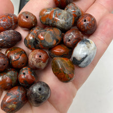 Load image into Gallery viewer, Brecciated Red Jasper 16x12mm Nugget A Grade Beads
