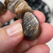 将图像加载到图库查看器中，Chocolate Sunstone / Moonstone 20x15mm Faceted Nugget Beads
