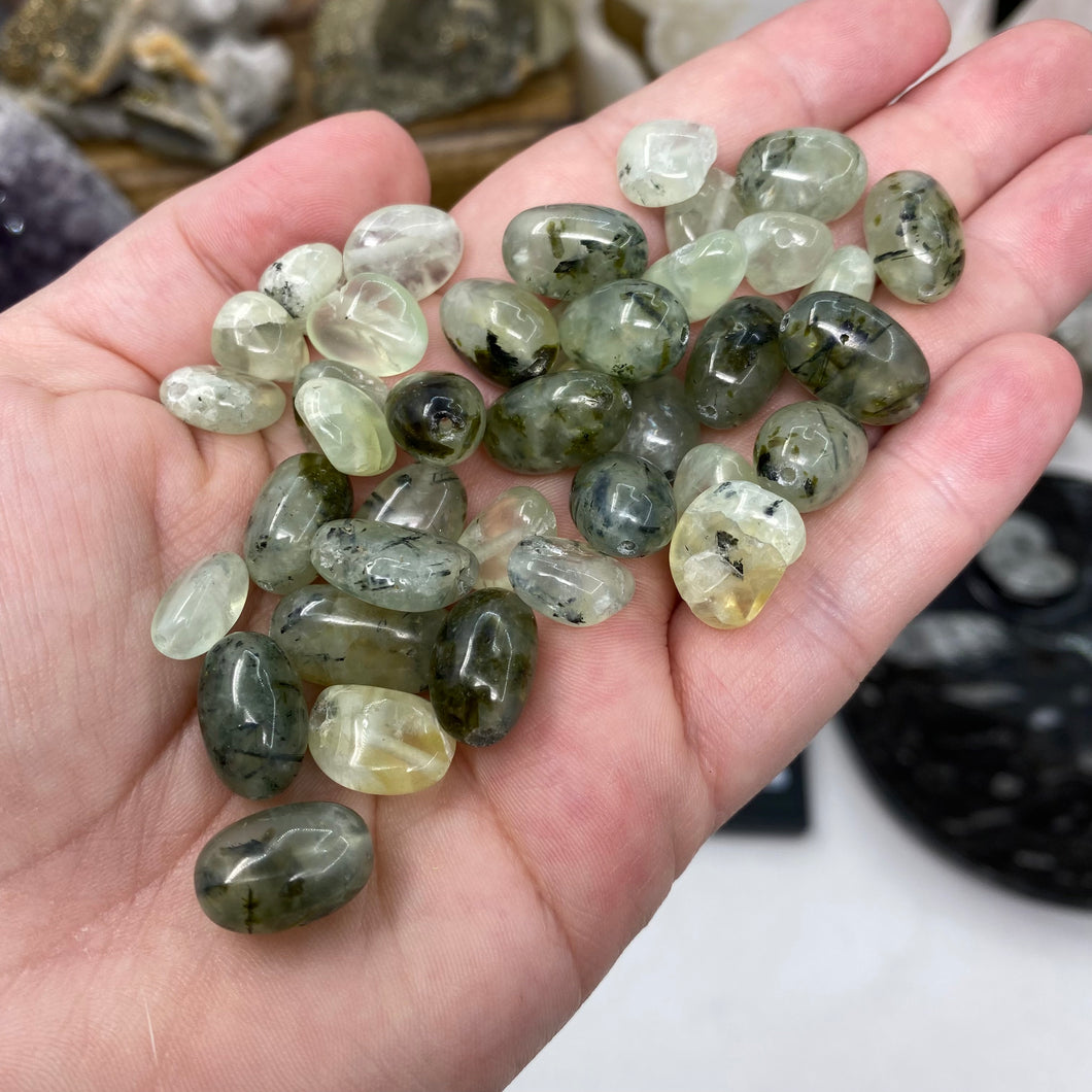 Prehnite with Epidote Nugget 15x10mm A Grade Beads