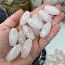Load image into Gallery viewer, Rose Quartz 30x15mm Large Rice Beads
