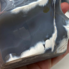 将图像加载到图库查看器中，Orca Agate Stone Flame ~ 5.77&quot; x 4.40&quot; x 3.55&quot;
