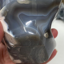 将图像加载到图库查看器中，Orca Agate Stone Flame ~ 5.77&quot; x 4.40&quot; x 3.55&quot;
