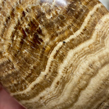 Cargar imagen en el visor de la galería, Brown Aragonite Pillow Palm Stone #09
