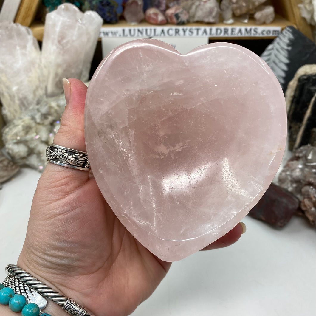 Rose Quartz Heart Bowl #01