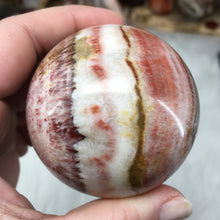 Load image into Gallery viewer, Tricolor Calcite Sphere 62mm
