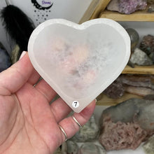 Load and play video in Gallery viewer, Selenite 3.5&quot; Heart Bowl #07
